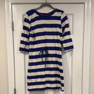 Striped Blue and Cream Dress